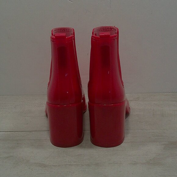 Sexy Jeffrey Campbell Hurricane Cherry Red Waterproof Rain Boots Size 9 - Picture 6 of 14